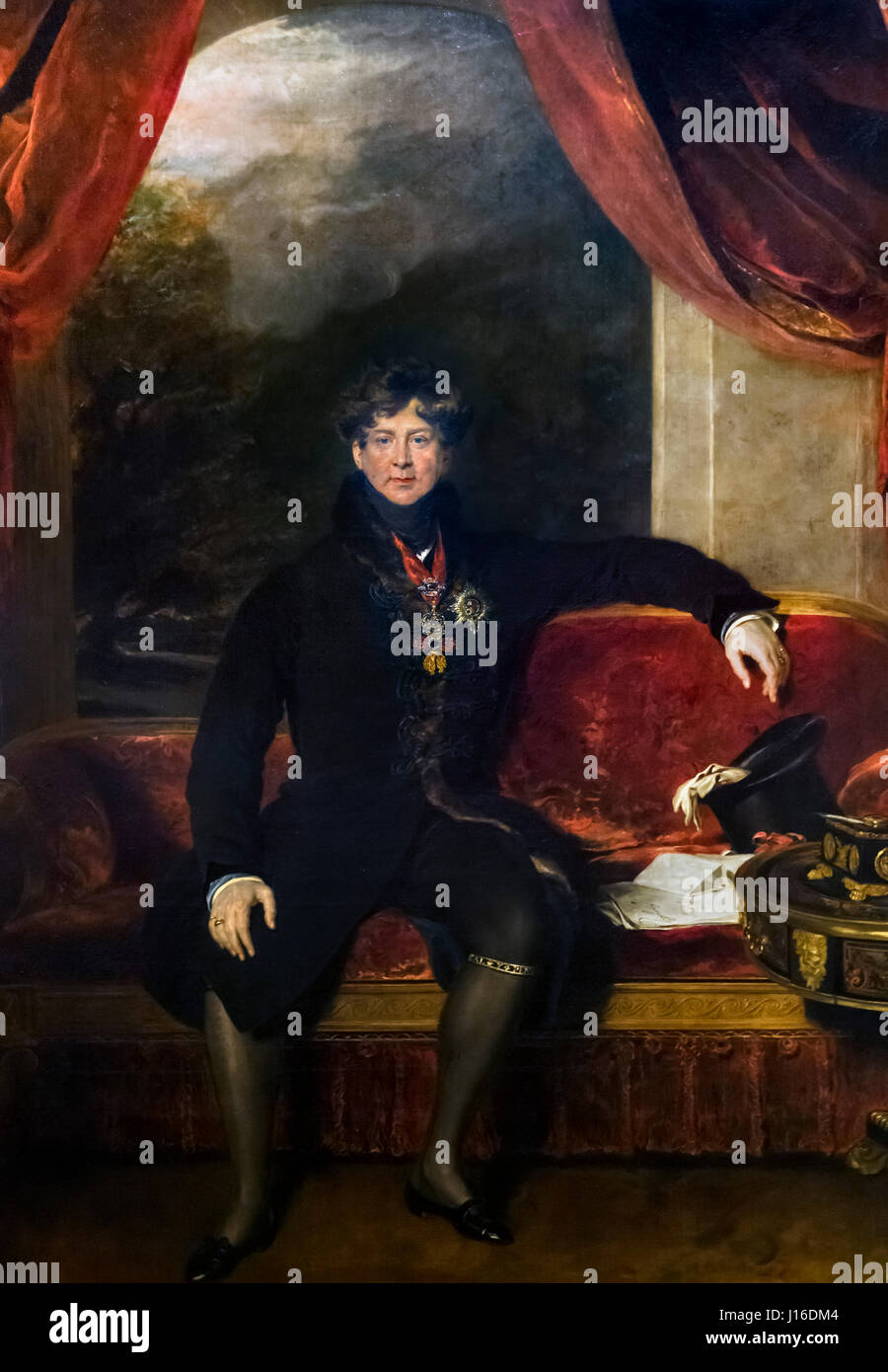 George IV. Portrait du roi George IV par sir Thomas Lawrence, huile sur toile, 1822 Banque D'Images