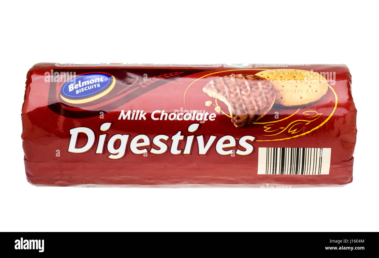 Lait chocolats digestifs, fabriqués par Belmont biscuits et vendus par Aldi supermarchés, Aldi a été fondée en 1913. Banque D'Images