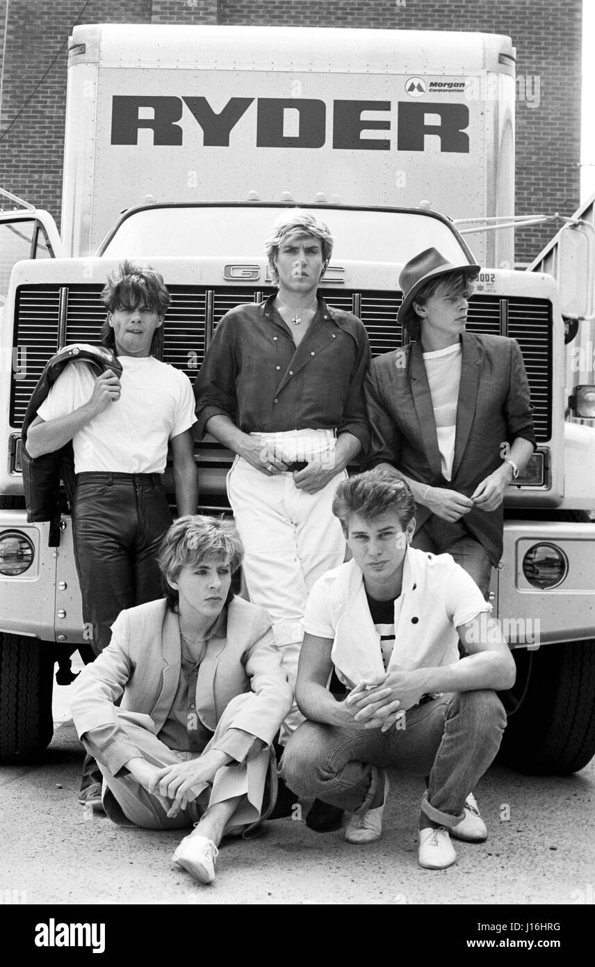Duran Duran a photographié à Philadelphie, PA. Juin, 1982. © mpi09 / MediaPunch Banque D'Images