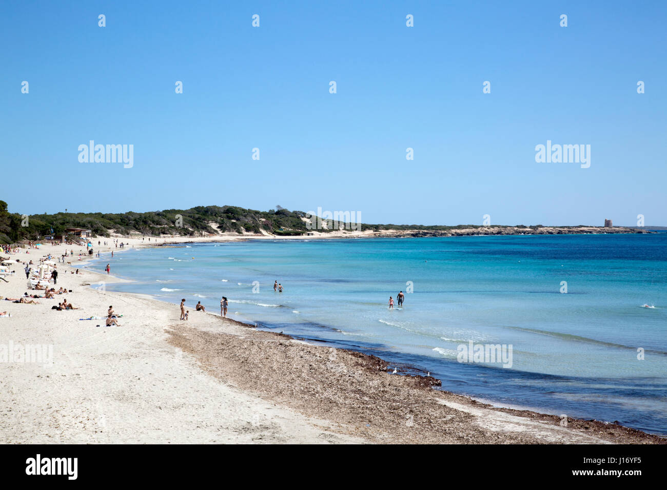 Plage de Salinas, Ibiza, Espagne Photo Stock - Alamy