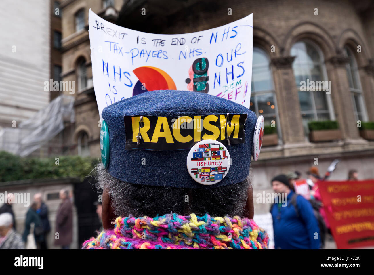 30 000 mars à Londres contre le racisme et de s'opposer à la montée du populisme que élu Bostn et conduit à la Grande-Bretagne la sortie de l'UE Banque D'Images