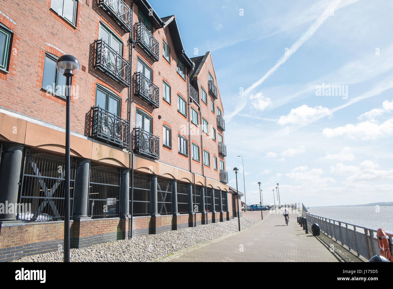 Appartements de luxe, appartements,,Clippers Quay Mersey,vue,Liverpool, Merseyside, Angleterre,,UNESCO,Ville du patrimoine mondial,Ville,Nord,Nord,Angleterre,English,UK. Banque D'Images