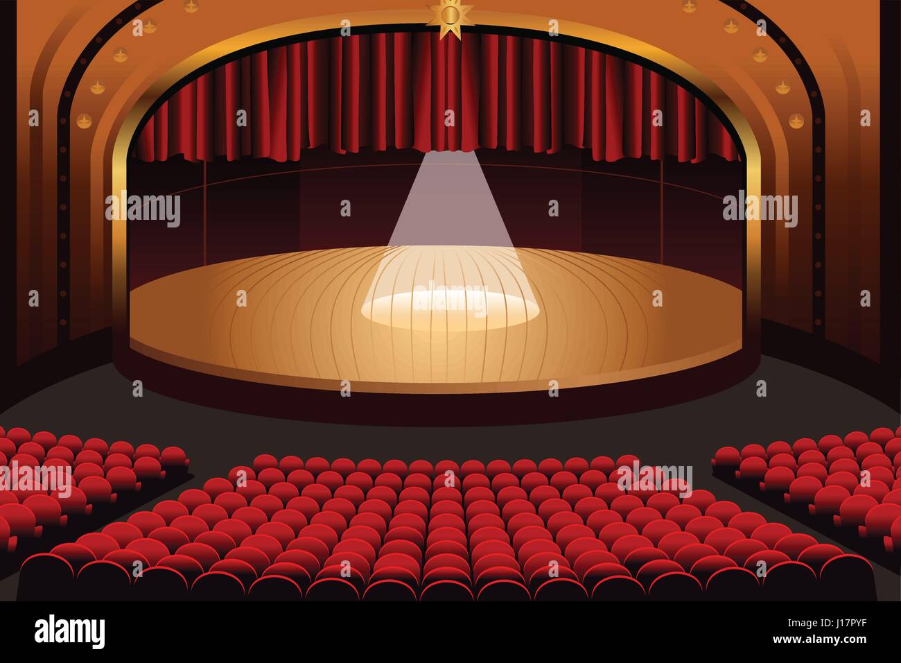 Un vecteur illustration de scène de théâtre vide Image Vectorielle ...
