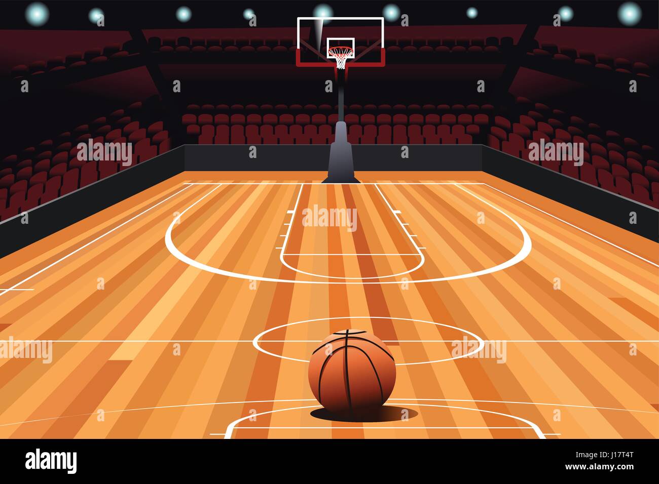 Empty basketball court Banque d'images vectorielles - Alamy