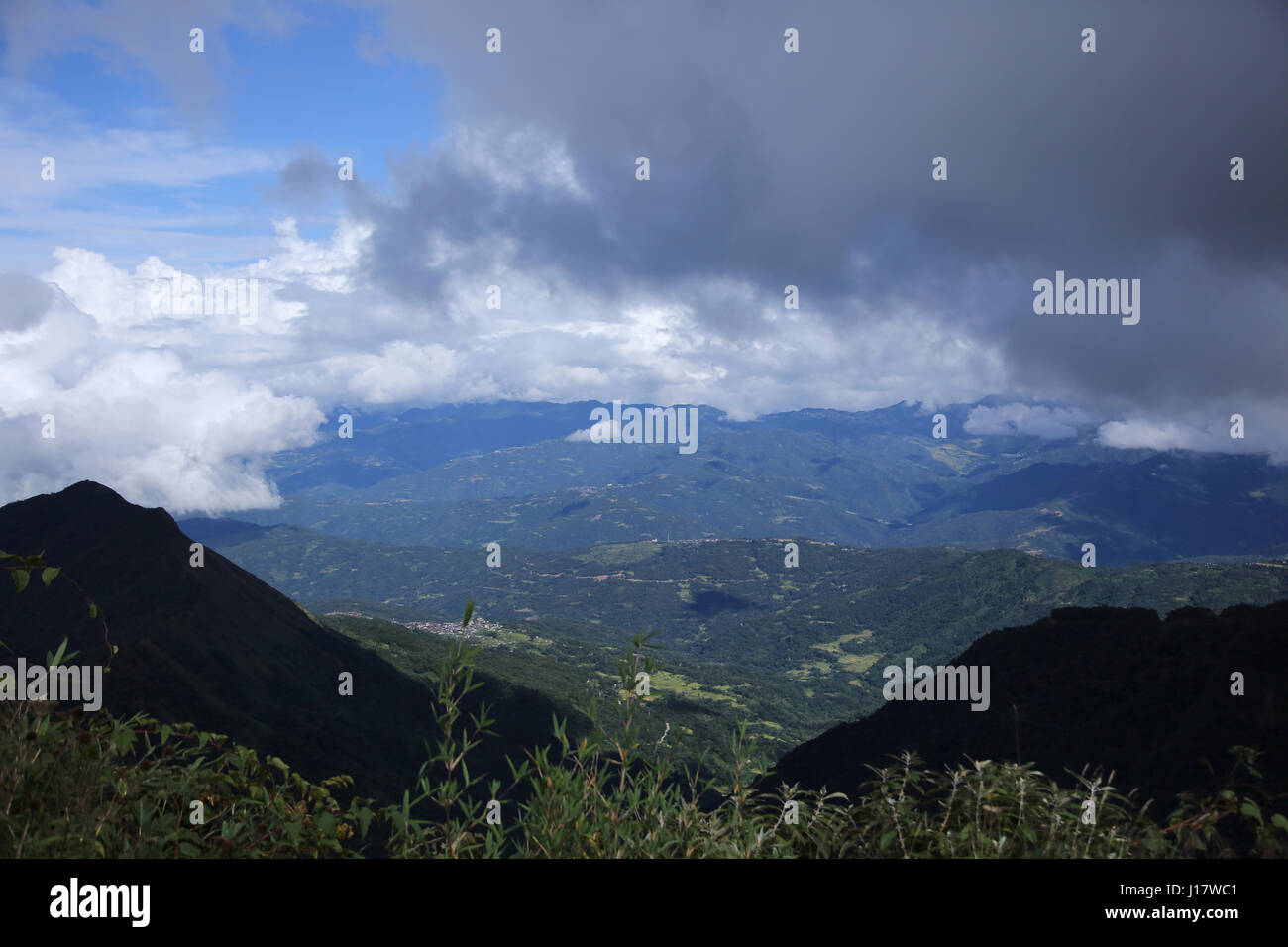 District de Mao hills haut de la vallée de l'Dzükou, Nagaland Banque D'Images