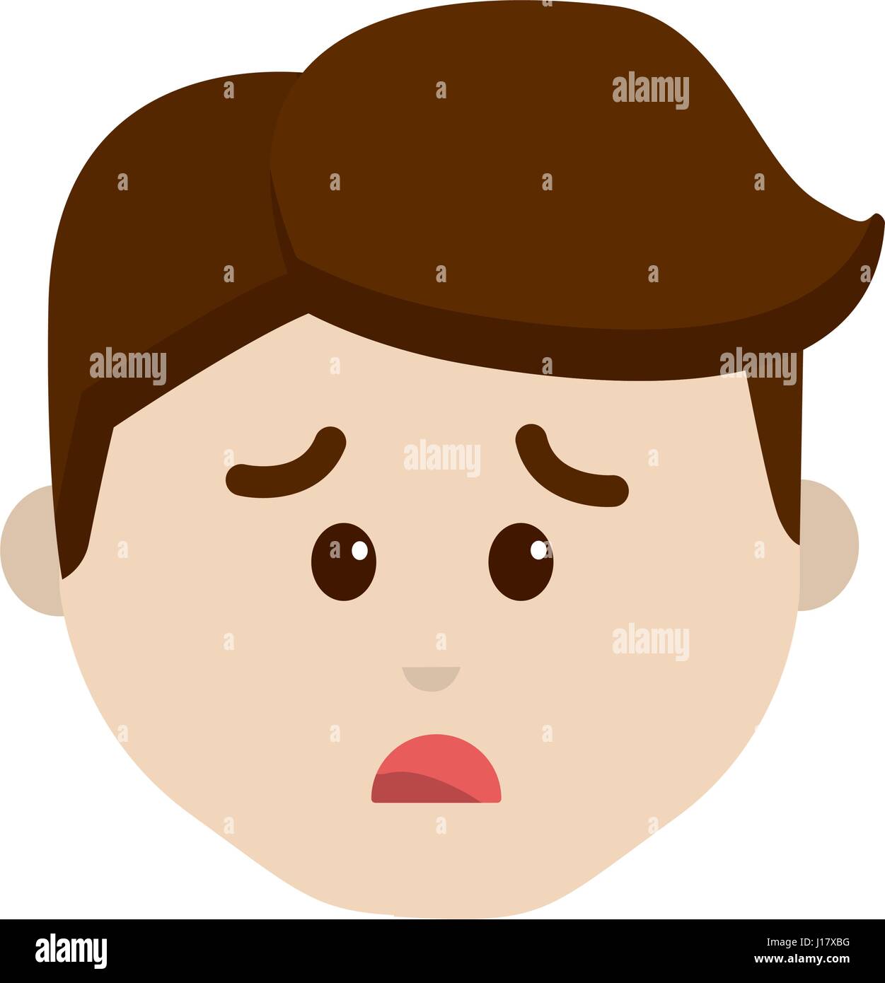 Homme Inquiet Cartoon Banque d'image et photos - Alamy