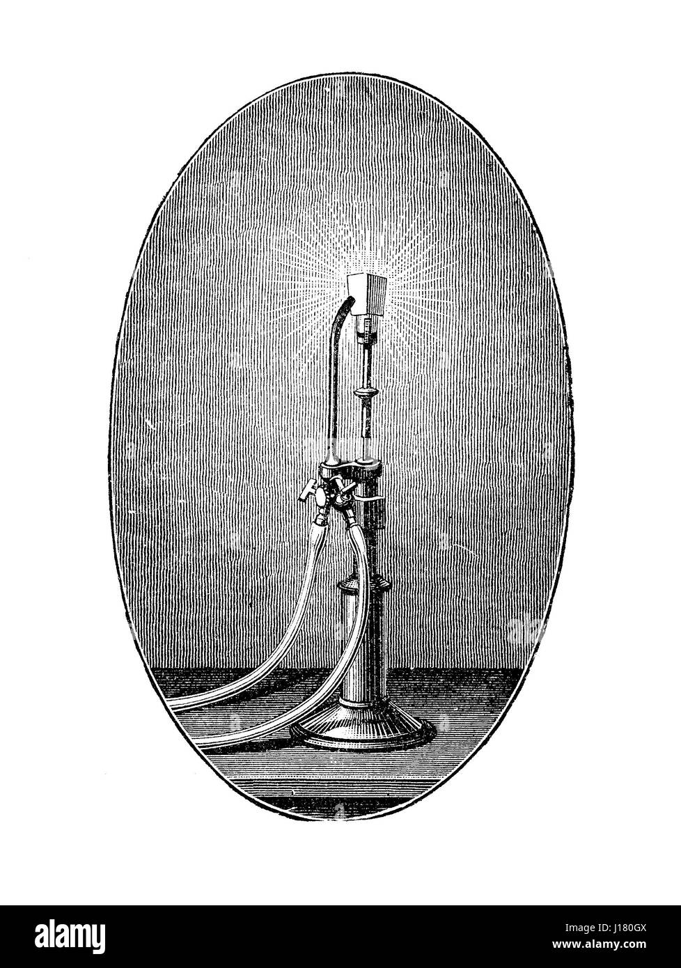 Limelight (également connu sous le nom de Drummond ou lumière lumière de calcium) est un type d'éclairage de la scène une fois utilisé dans les théâtres et music-hall. XIX siècle. Banque D'Images