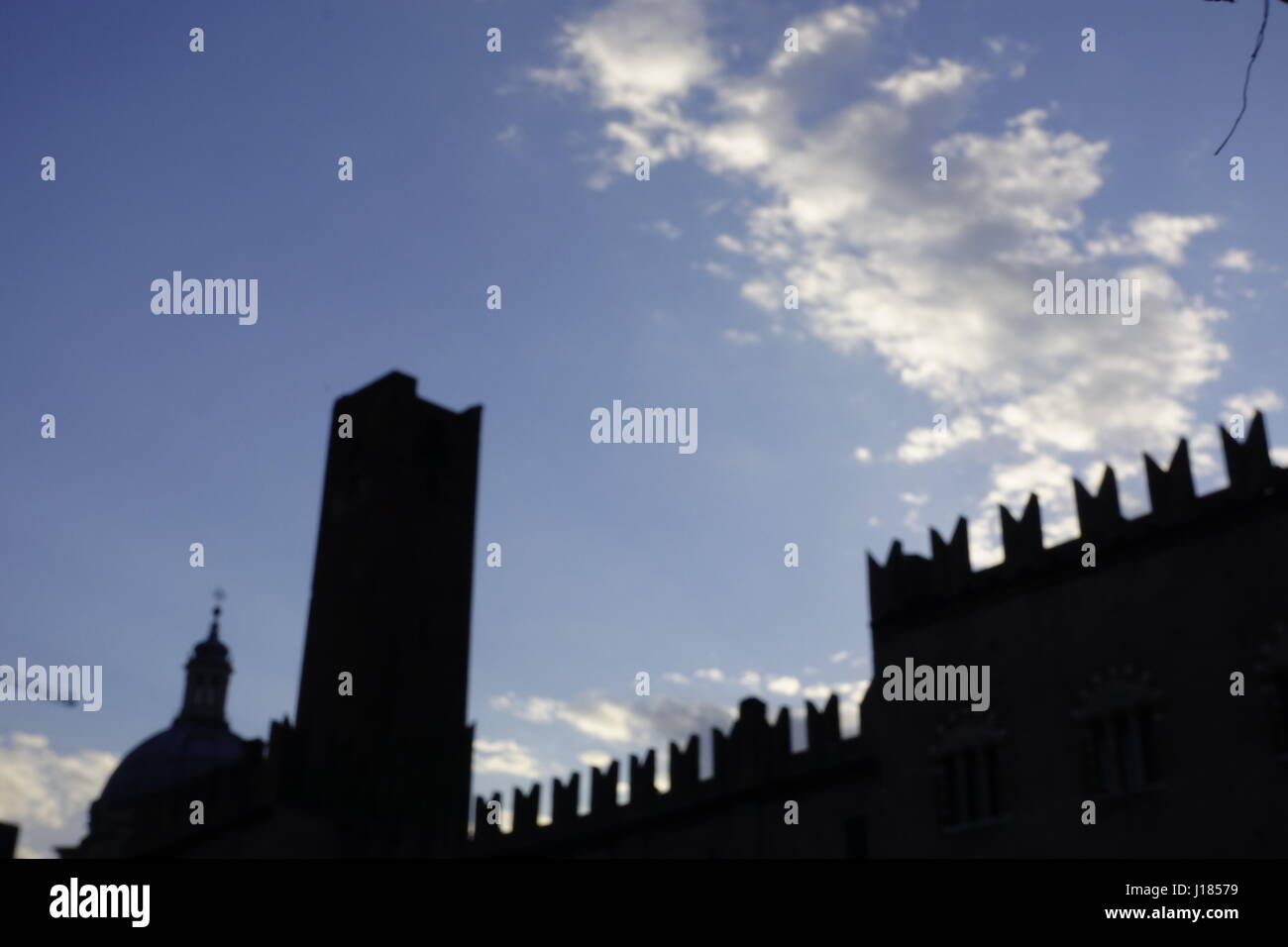 L'Italie, Mantova, Mantoue, place Sordello, le palais Castiglioni Banque D'Images