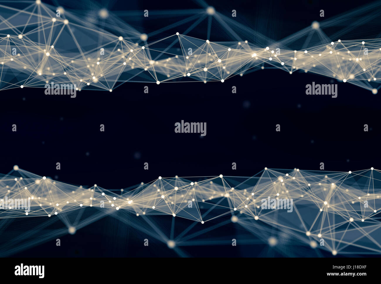 Points blancs sur fond bleu Banque D'Images