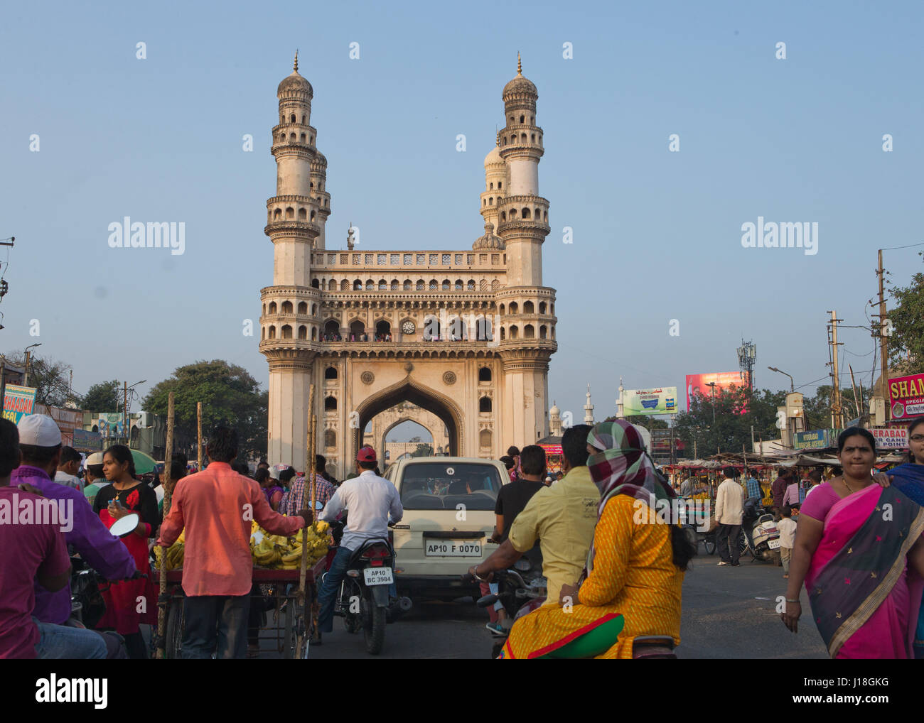 Le Charminar à Hyderabad, Inde, Telangana. Banque D'Images