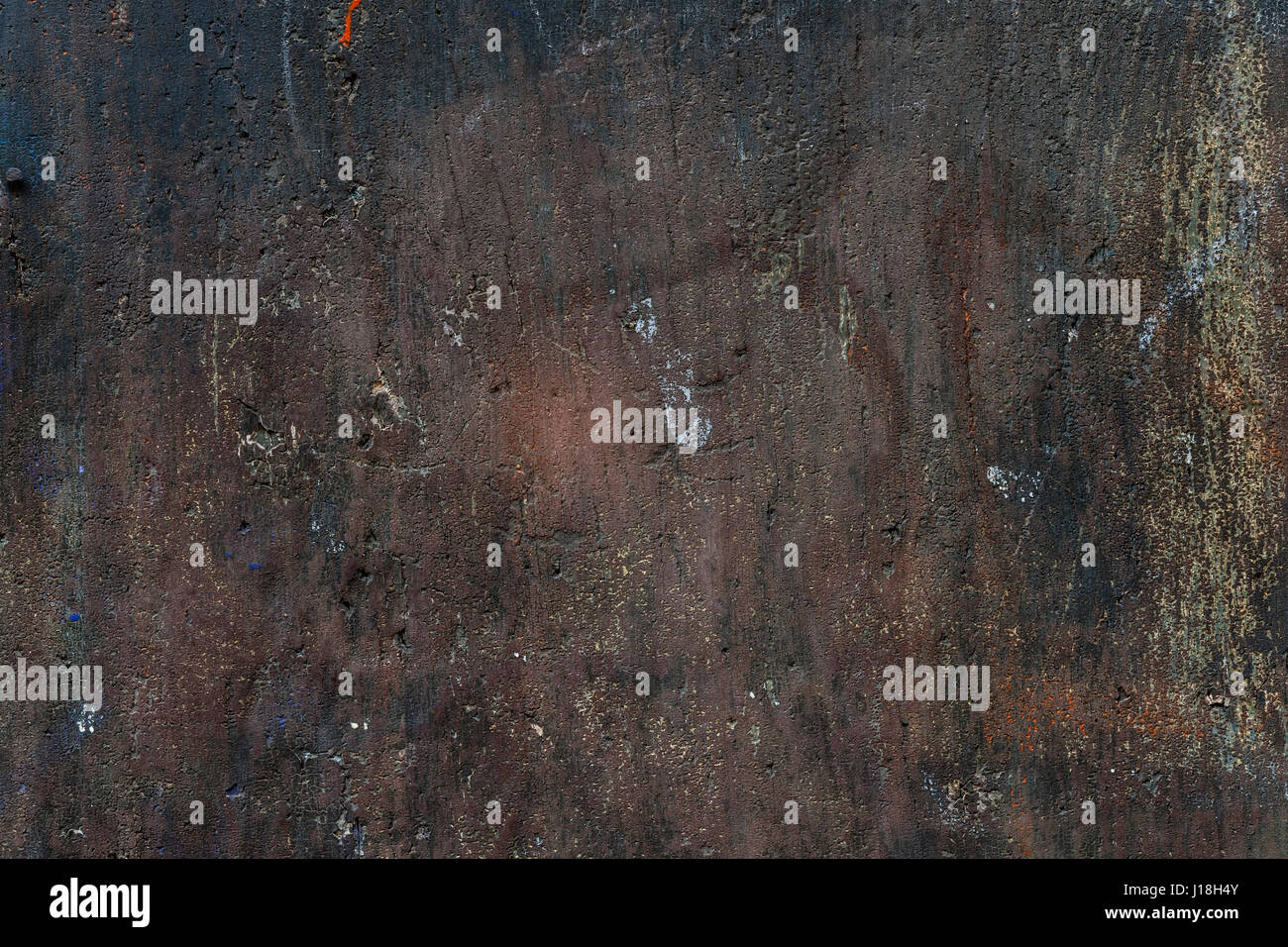 Résumé fond de vieux mur brun plâtré peint avec des couches de la peinture et du plâtre en difficulté la texture. Banque D'Images