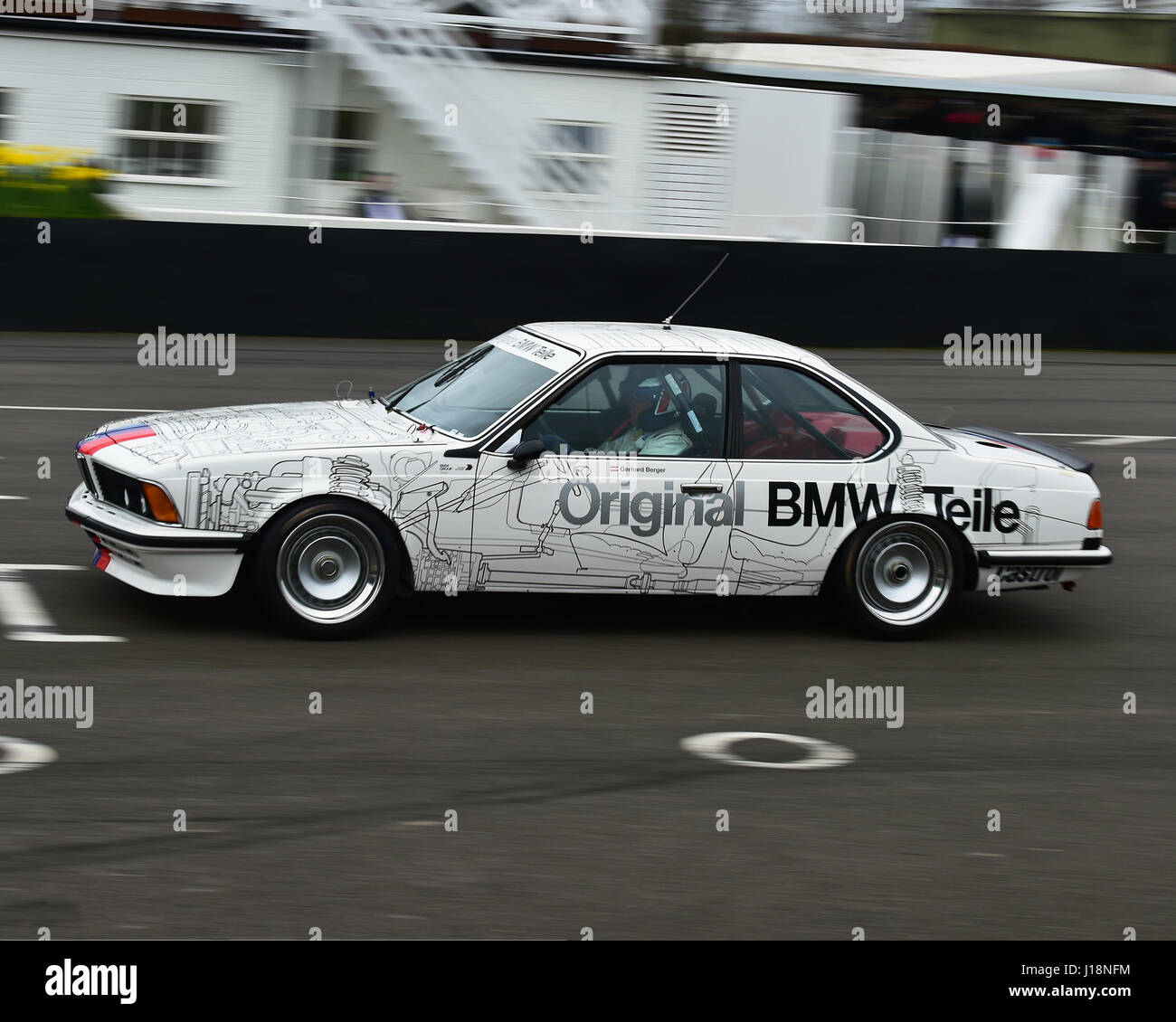 Gerhard Berger, BMW 635 CSI, un groupe de saloons, Goodwood 75e réunion des membres, mars 2017, Goodwood Motor Circuit, GRRC, sport automobile, Banque D'Images