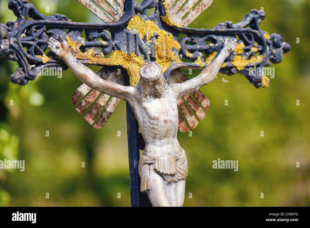 Inri nature, crucifixion de Jésus - la crucifixion de Jésus Christ comme un symbole de l'amour de Dieu Banque D'Images