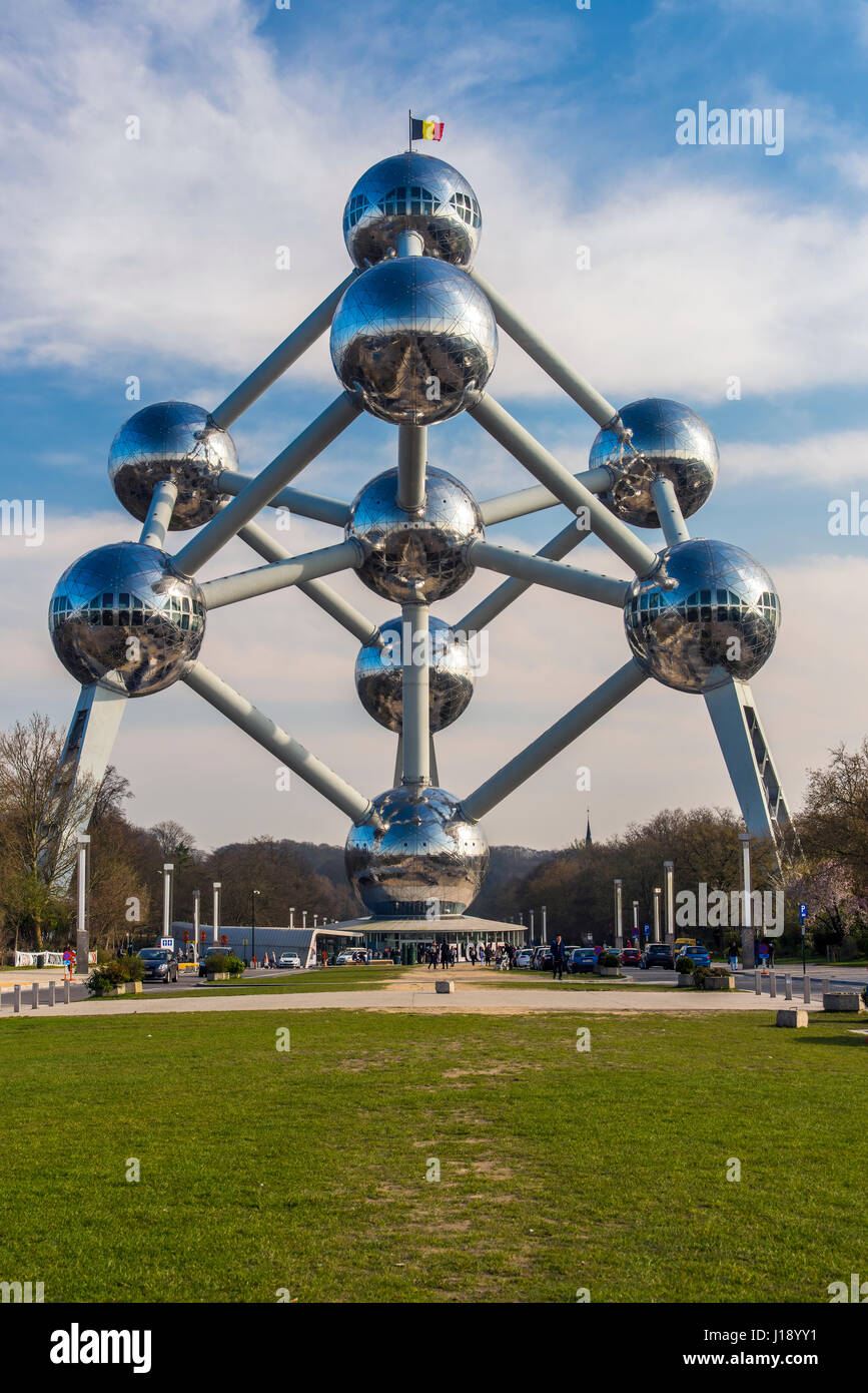 Atomium construite pour l'Expo 58, Bruxelles, Belgique Banque D'Images