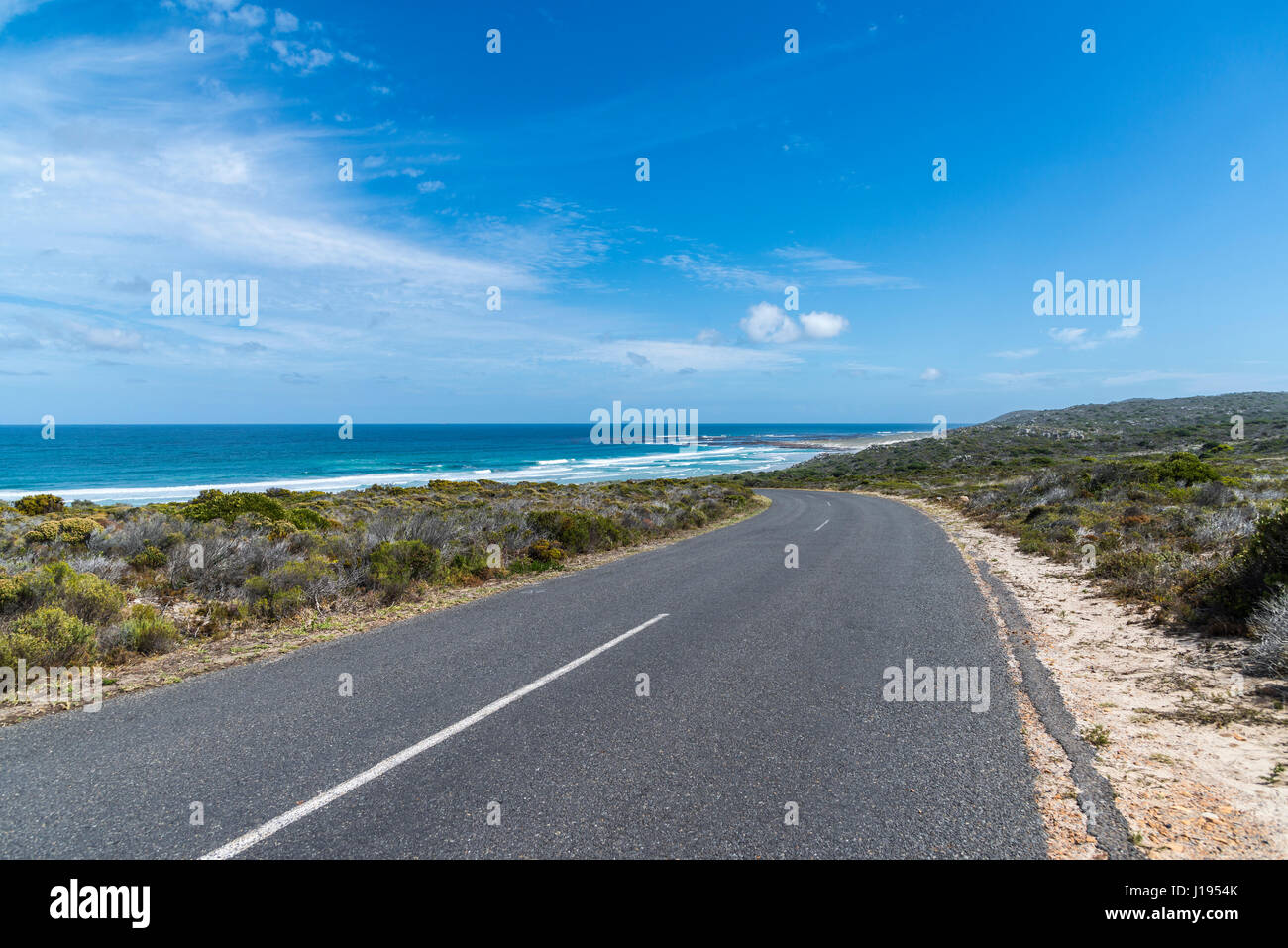 L'autoroute au Cap de Bonne Espérance, Province de Western Cape, Afrique du Sud Banque D'Images