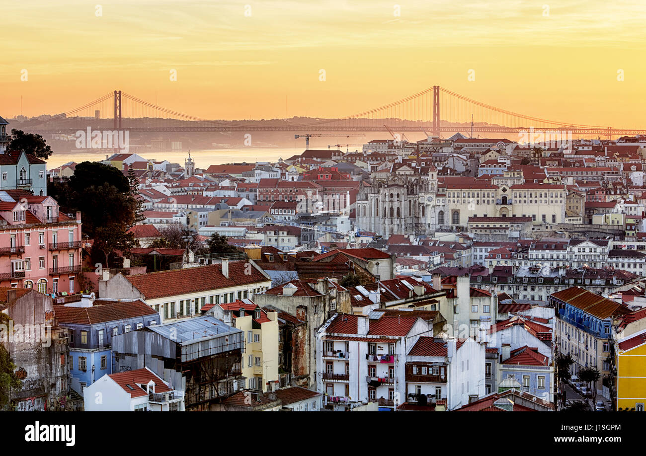 - Lisbonne Lisboa Portugal, paysage urbain Banque D'Images