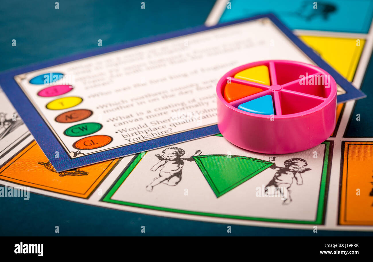 Jeu de société Trivial Pursuit Banque D'Images