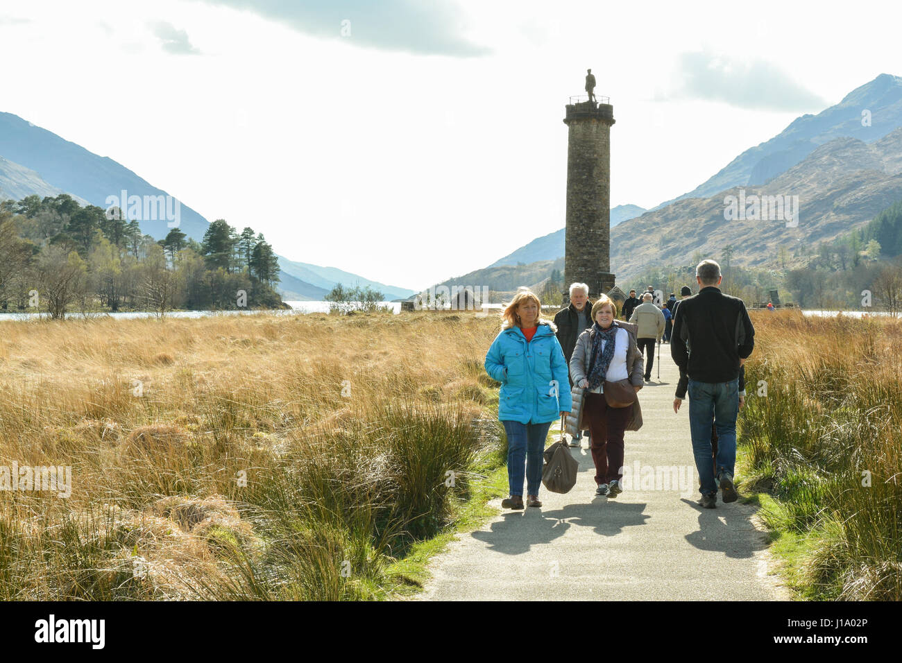 Le monument de Glenfinnan, Loch Shiel, Glenfinnan, Ecosse Banque D'Images