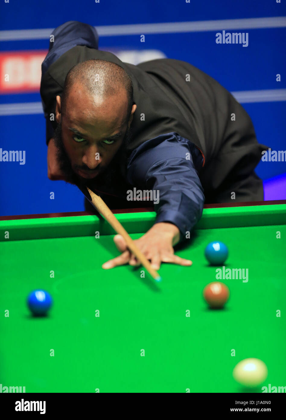 Rory McLeod le cinquième jour des Championnats du monde de Betfred Snooker au Crucible Theatre, Sheffield.APPUYEZ SUR ASSOCIATION photo.Date de la photo: Mercredi 19 avril 2017.Voir PA Story Snooker World.Le crédit photo devrait être le suivant : Nigel French/PA Wire Banque D'Images