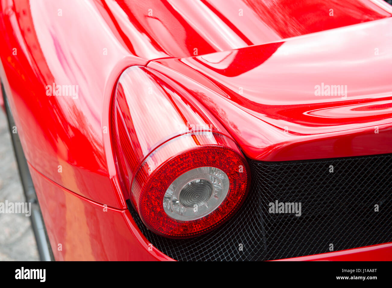 Détail de l'arrière de la Ferrari 458 Speciale V8 Banque D'Images