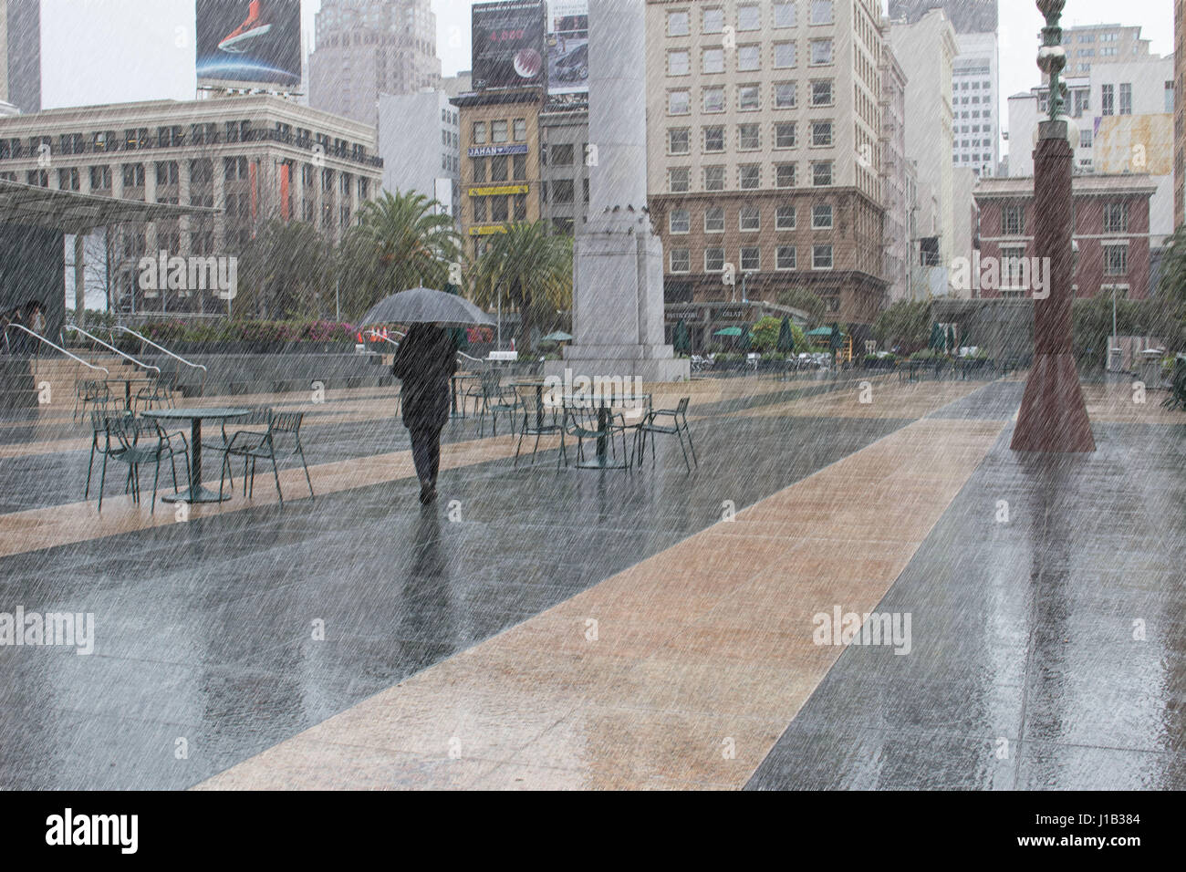Rainy Day San Francisco Square Banque D Image Et Photos Alamy