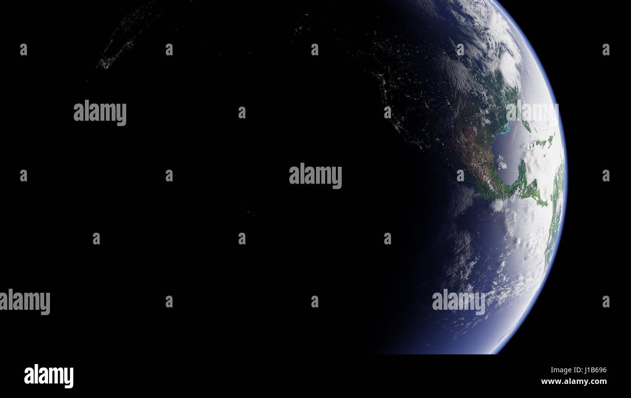 La planète Terre dans l'espace (3d illustration stylisée, les éléments de cette image sont meublées par la NASA) Banque D'Images