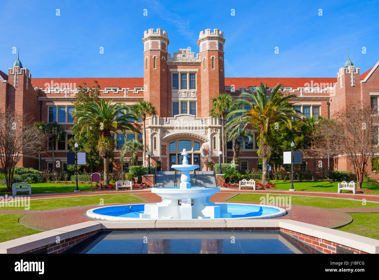 Westcott s'appuyant sur le campus de l'Université d'État de Floride à Tallahassee, Floride, USA. Florida State U est une université publique. Banque D'Images