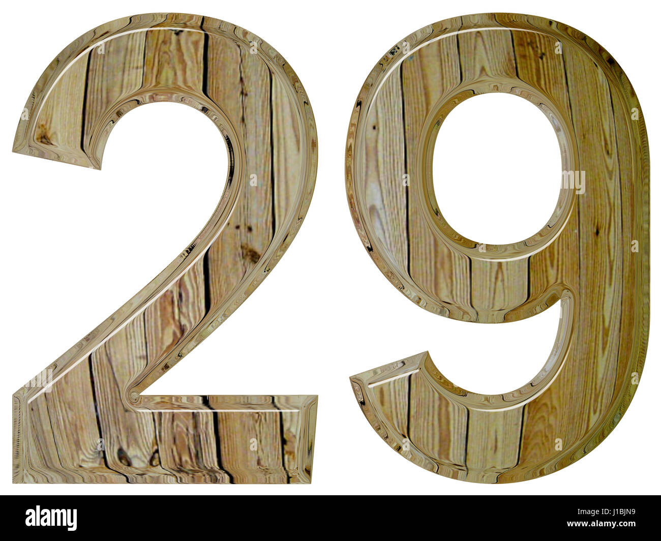 Chiffre 29, vingt-neuf, isolé sur fond blanc, 3D render Photo Stock - Alamy