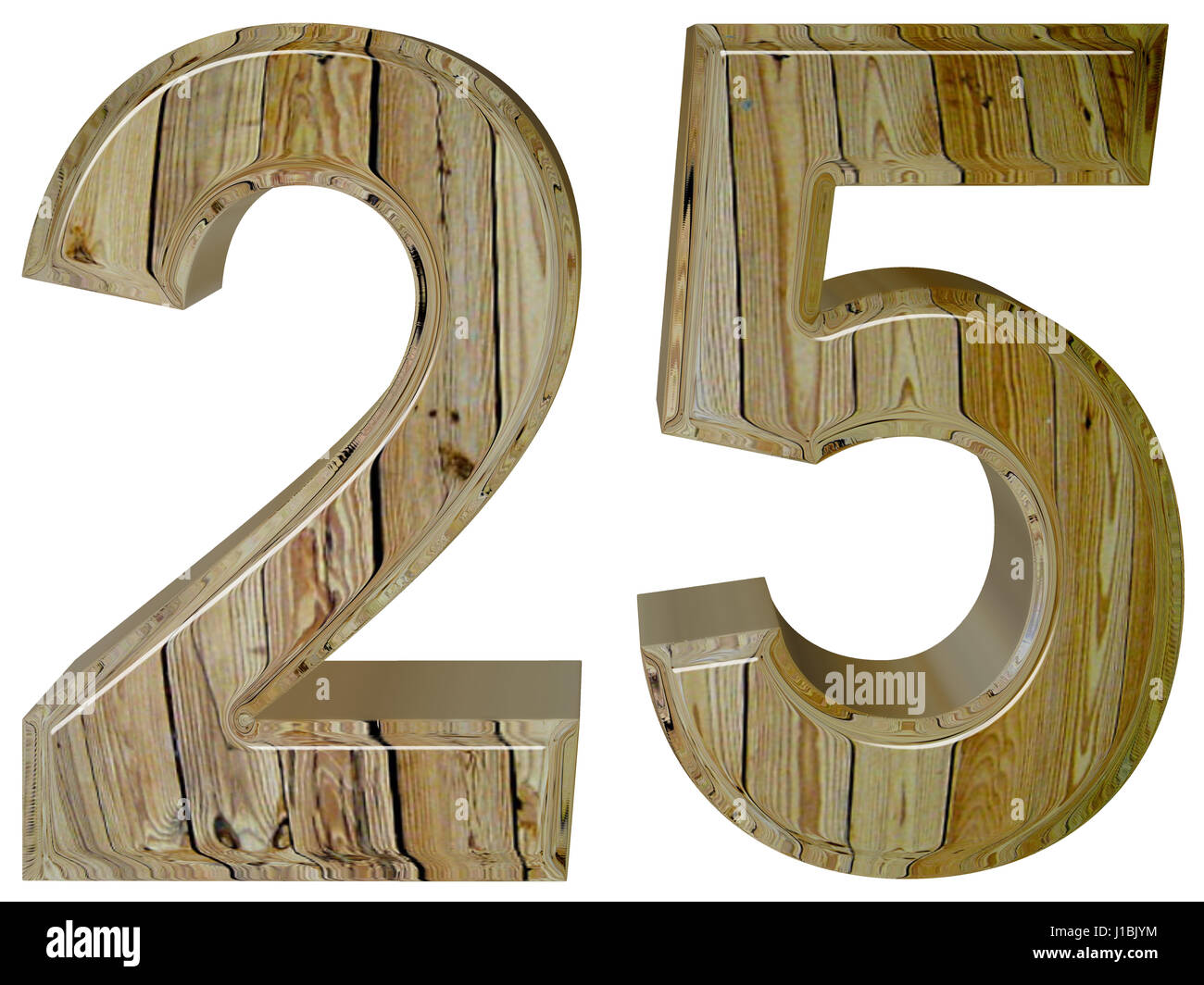 Chiffre 25 Vingt Cinq Isole Sur Fond Blanc 3d Render Photo Stock Alamy