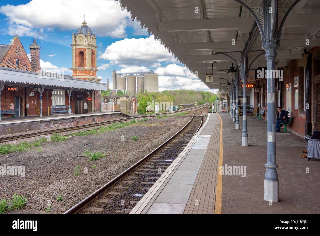 La gare de Bury St Edmunds dans Suffok, UK Banque D'Images