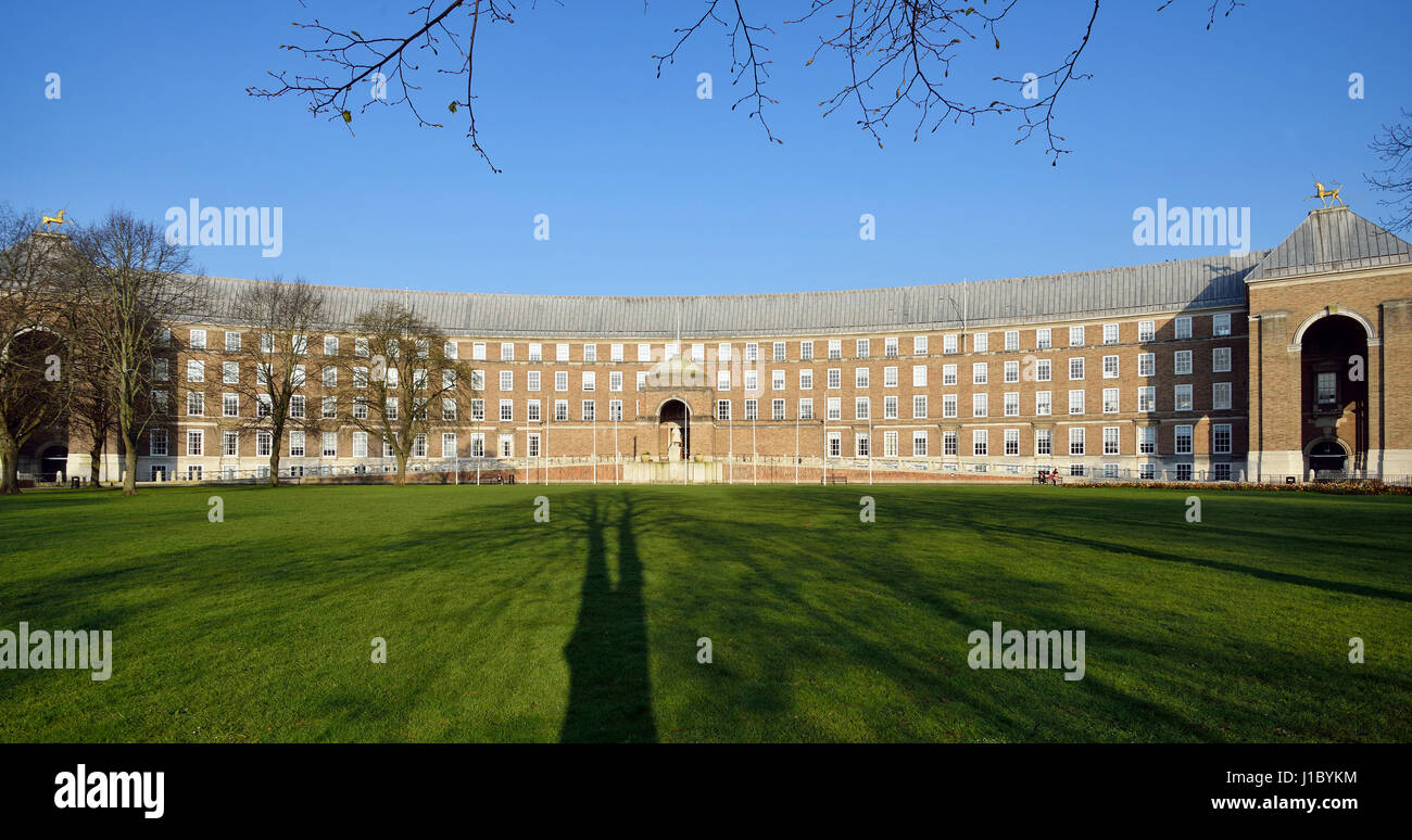 L'Hôtel de ville ou la chambre du conseil, College Green, Bristol, Angleterre Banque D'Images