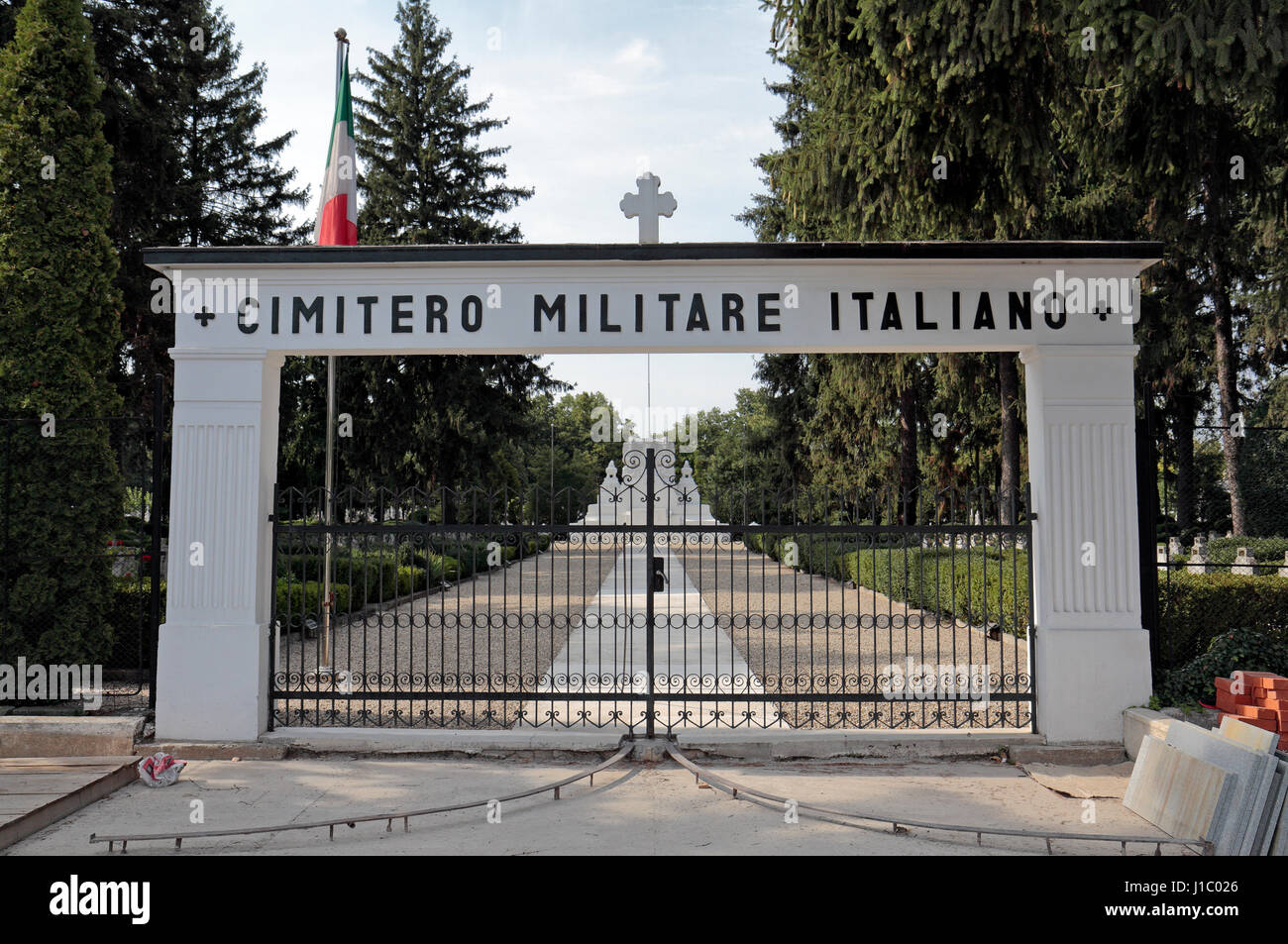 Le cimetière de guerre italien de Bucarest, Bucarest, Roumanie. Banque D'Images