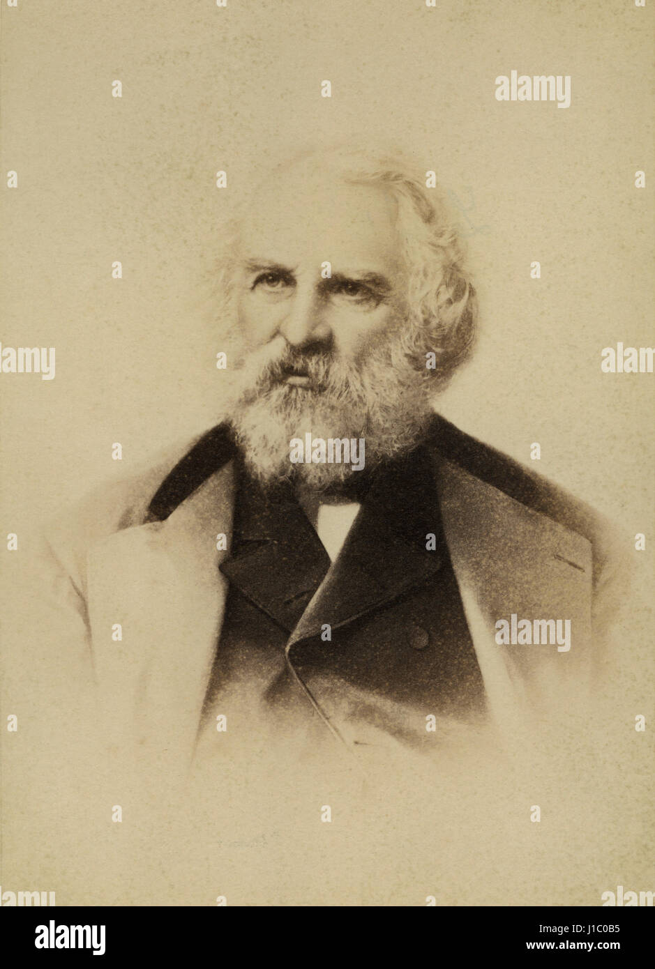 Henry Wadsworth Longfellow (1807-82), poète américain et éducateur, Portrait, circa 1882 Banque D'Images