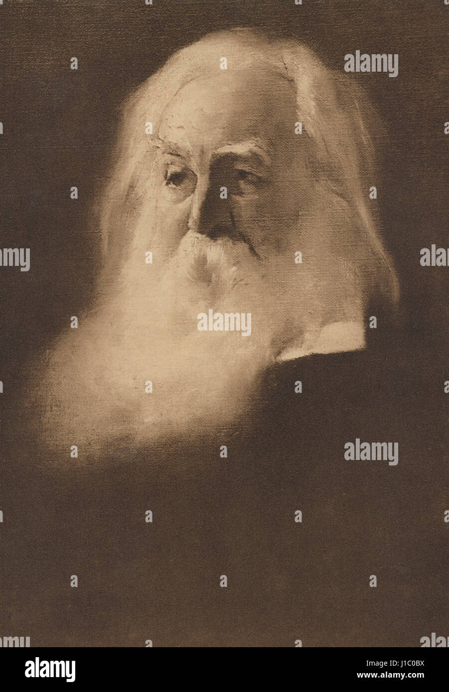 Walt Whitman (1819-92), poète américain, Portrait, 1890 Banque D'Images