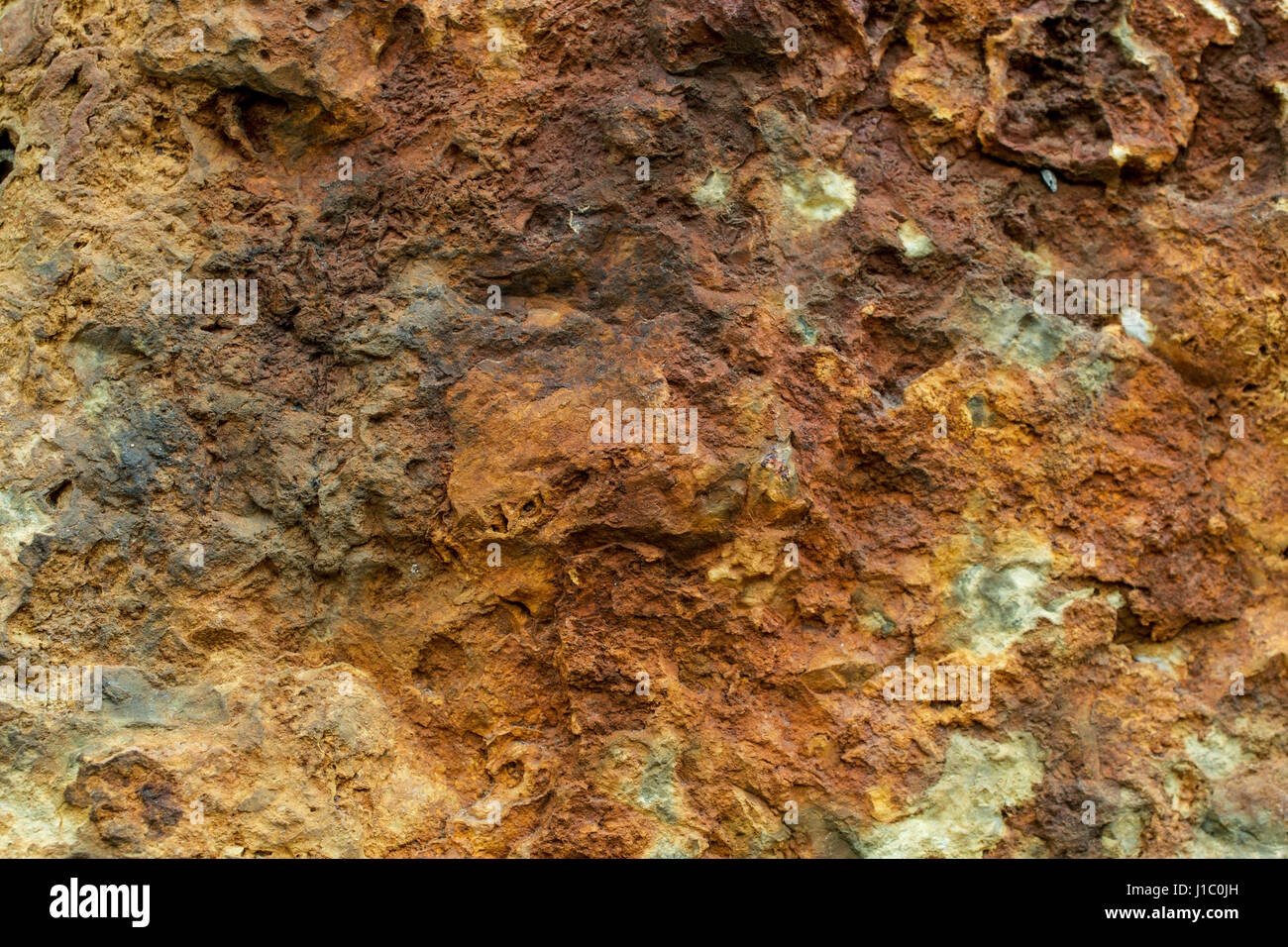 Gros plan sur une roche tuf siliceux - texture de la géologie ou l'arrière-plan Banque D'Images