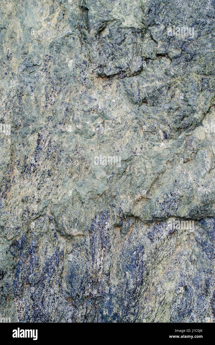 Gros plan sur le schiste bleu rock - texture de la géologie ou l'arrière-plan Banque D'Images