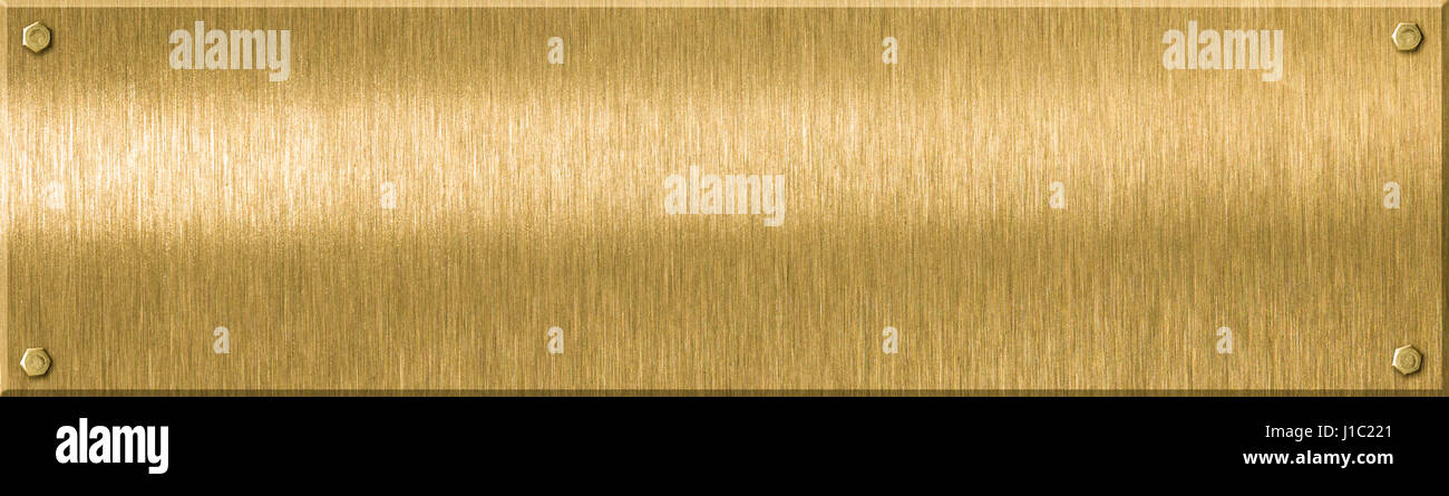 Plaque de métal Bronze 3d illustration Banque D'Images