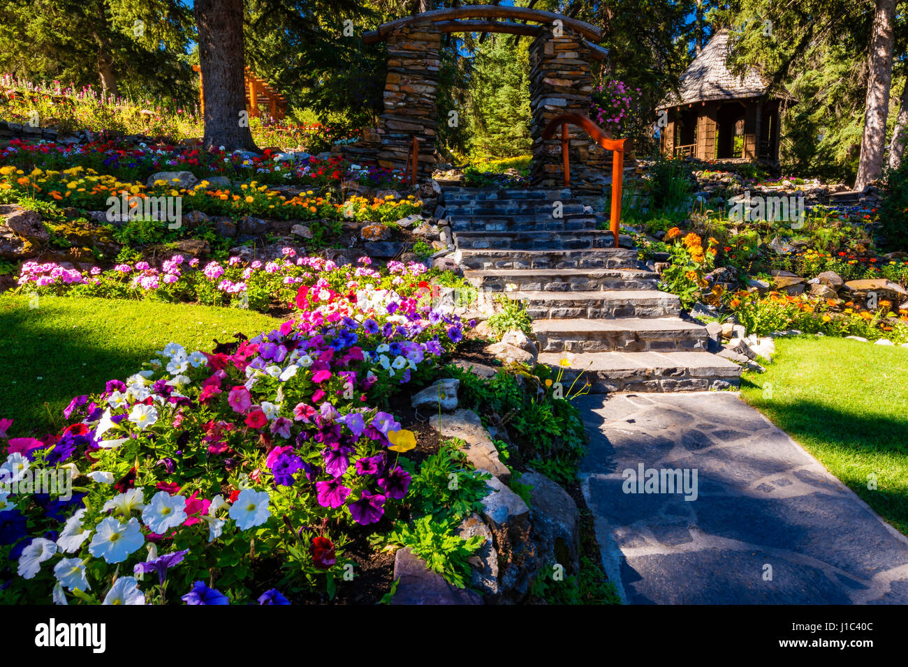Cascade gardens banff canada Banque de photographies et d’images à