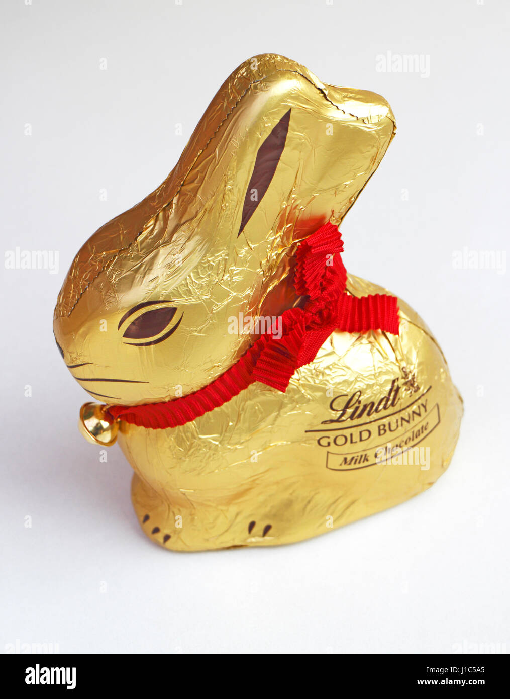 Ancien Jouet Lapin Celluloïd Nœud Rouge - Pâques Années 30 - Hochet Peu Courant