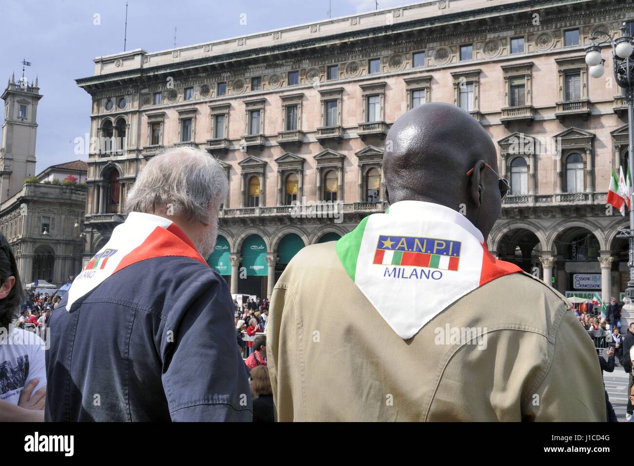 Le 25 avril est célébrée chaque année dans toute l'Italie avec des fêtes et des manifestations pour se souvenir de la libération de nazi-fascisme. Banque D'Images