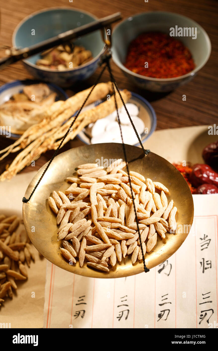 Les herbes médicinales chinoises Banque D'Images