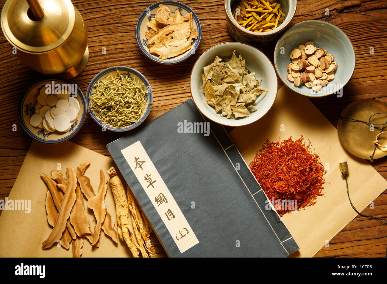 Les herbes médicinales chinoises Banque D'Images