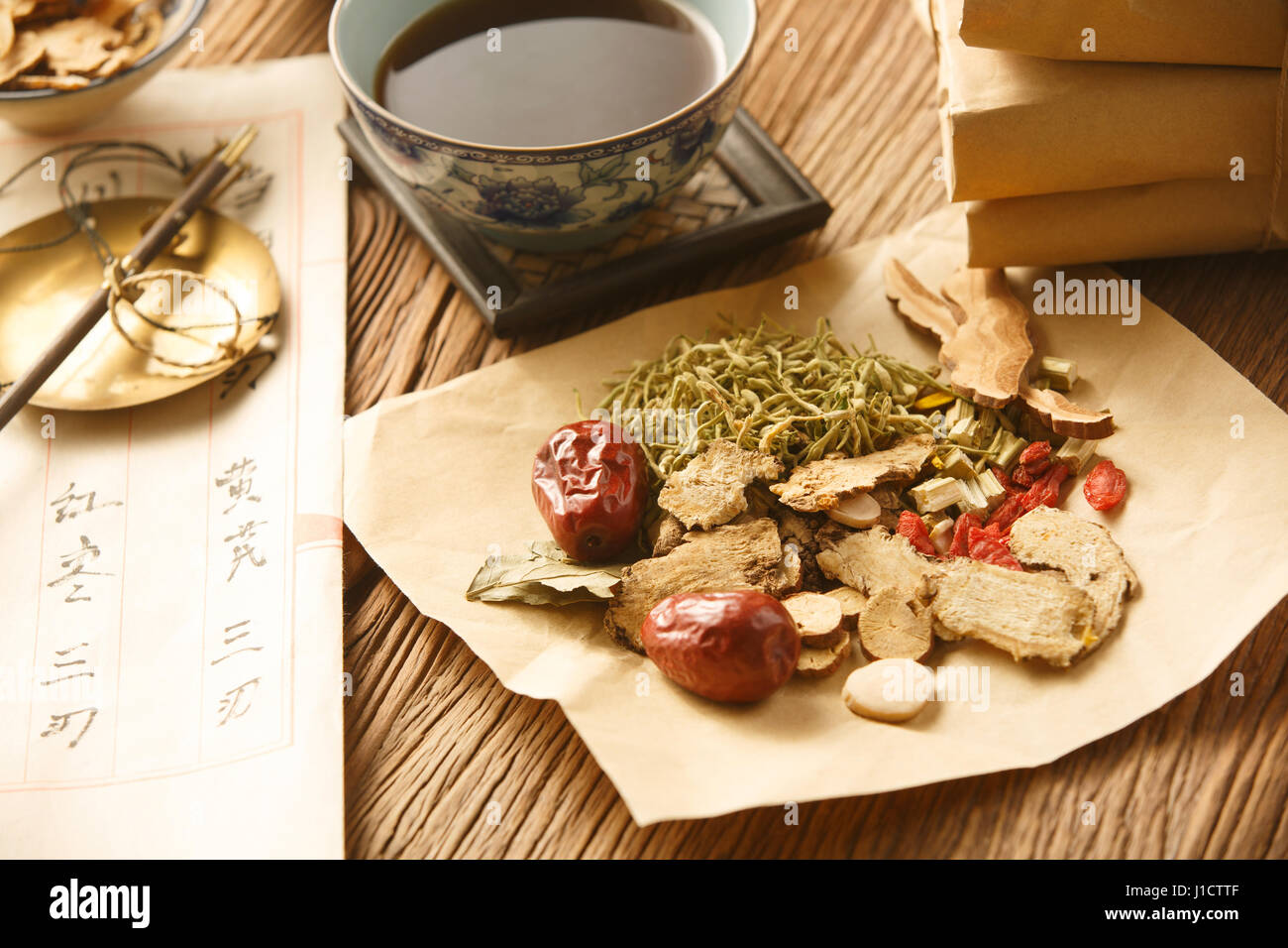 La médecine traditionnelle chinoise Banque D'Images