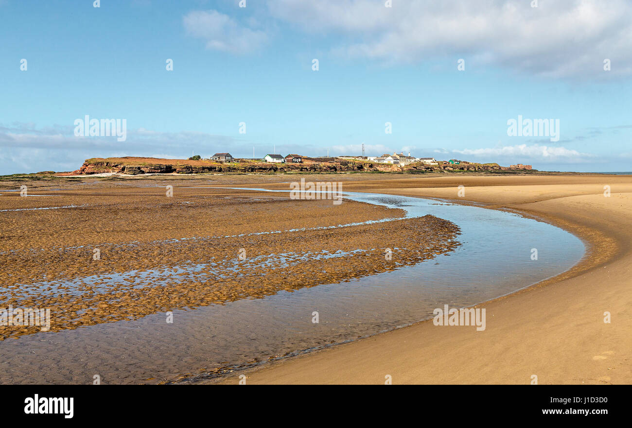 Hilbre Island vue depuis l'extrémité sud à marée basse, situé dans la bouche de l'estuaire de la rivière Dee Wirral UK 56355 mars Banque D'Images