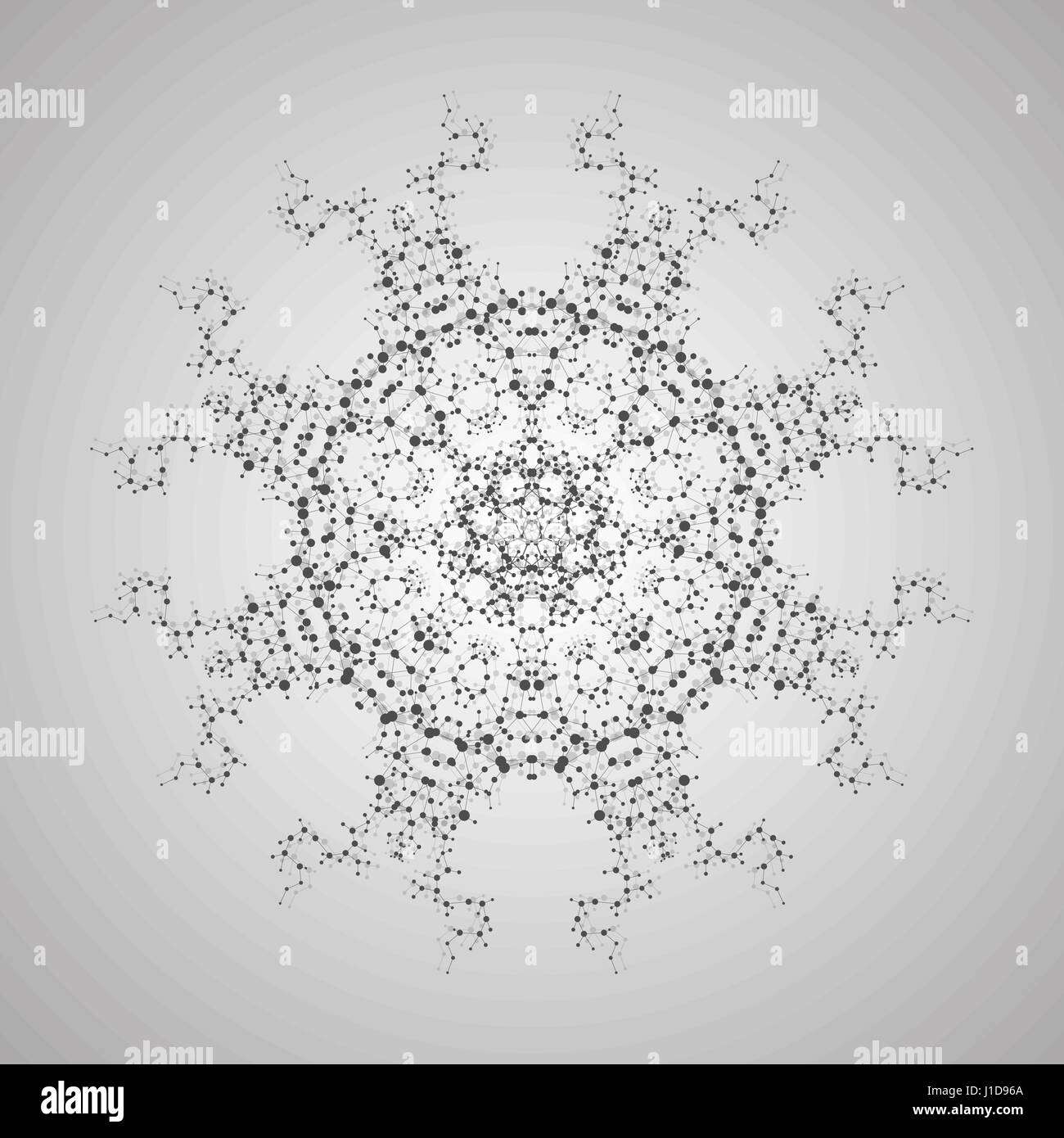 Fond abstrait géométrique et de la ligne connectée avec des points. Concept scientifique pour votre conception. Vector illustration Illustration de Vecteur