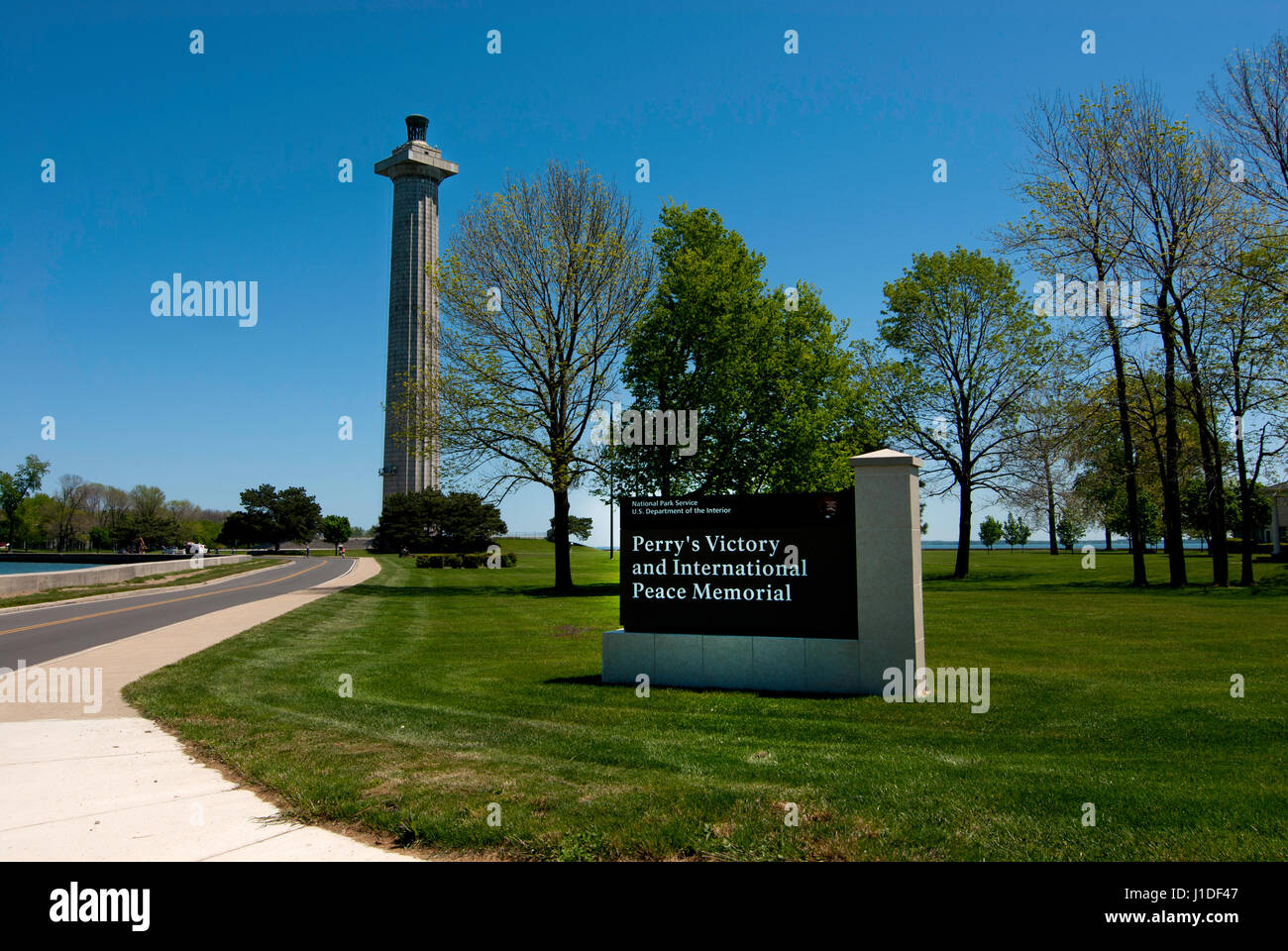 Le commodore Perry's monument à Put-in-bay en Ohio Banque D'Images