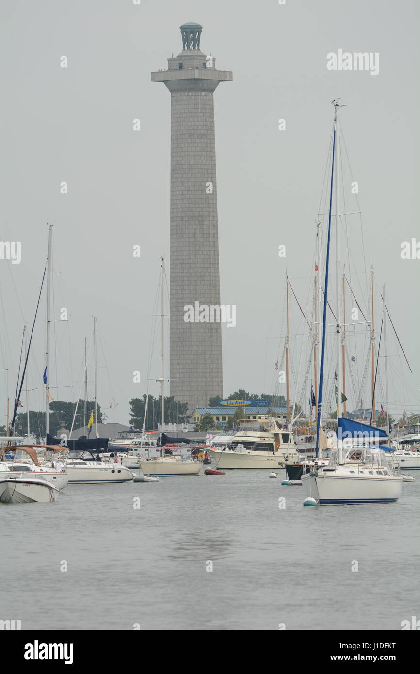 Le commodore Perry's monument à Put-in-bay en Ohio Banque D'Images