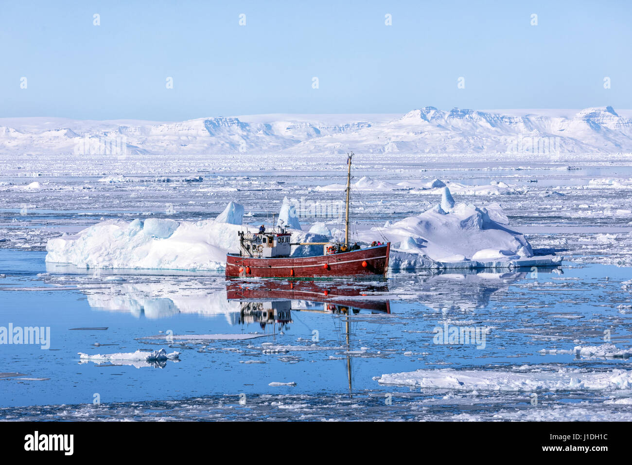 , Fjord glacé d'Ilulissat, Groenland. Banque D'Images