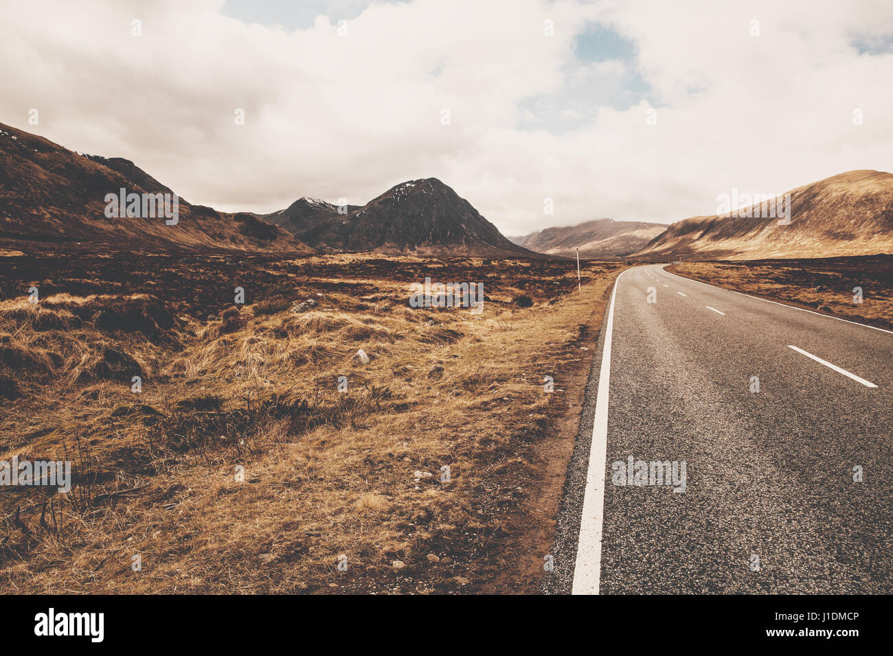 A82 Road à Glencoe Ecosse. Highlands écossais. Banque D'Images