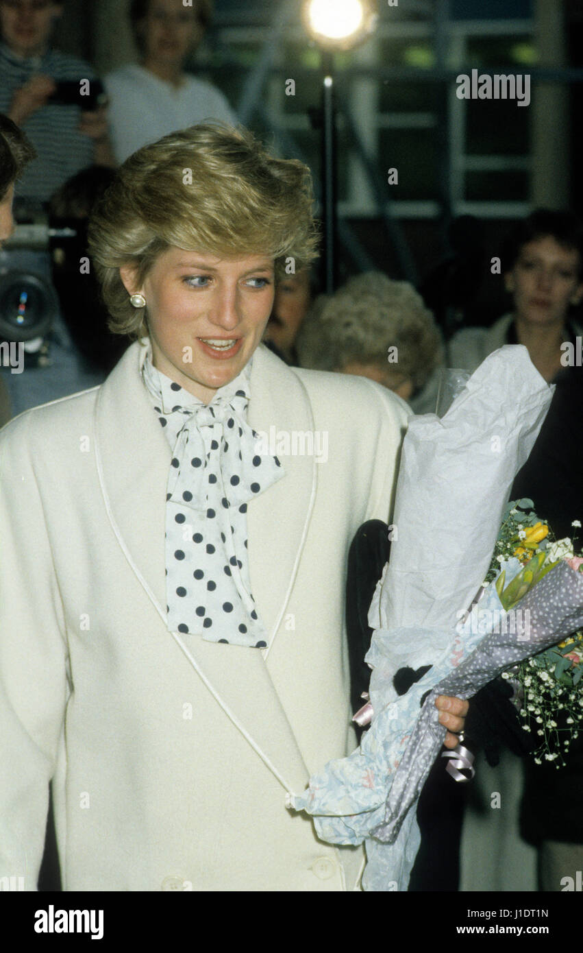 La princesse Diana 7 Mars 1987 Banque D'Images